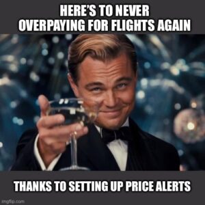 Flight price alerts cheap flights meme