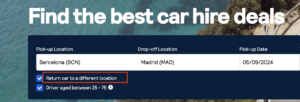 Skyscanner: Car hire