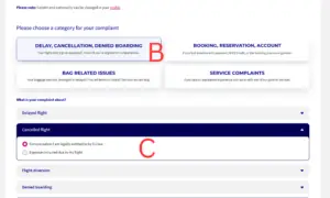 wizzair compensation form