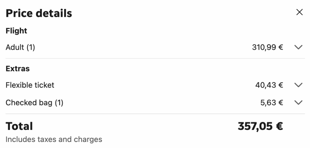 air arabia cost breakdown, childfree travel