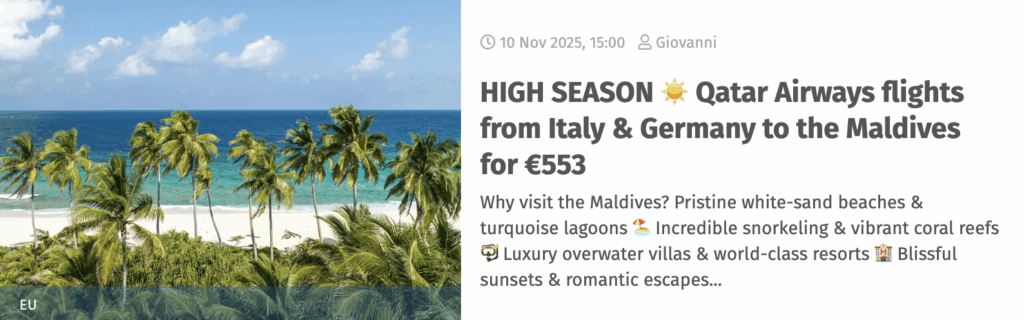 cheap offers to maldives